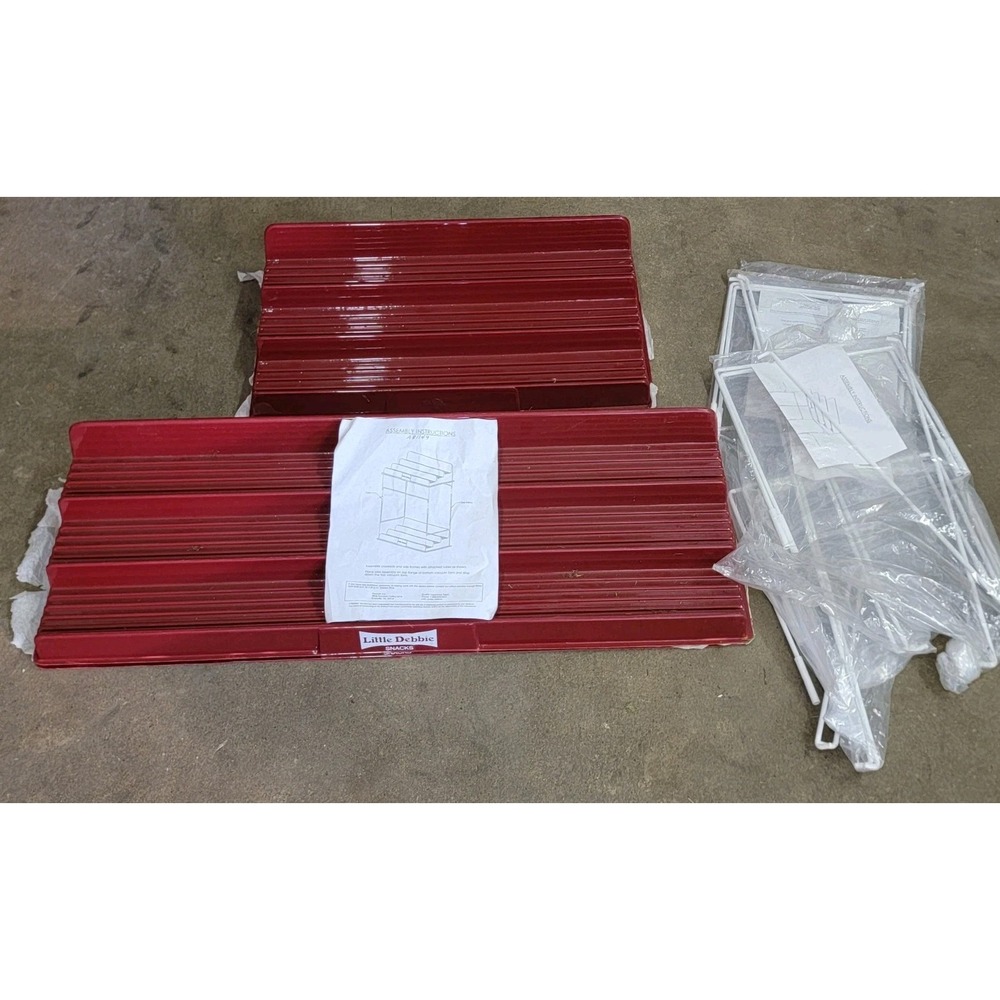 Little Debbie Snack Store Display Rack Gas Station 2 Tier Set of 2 A81149 NEW
